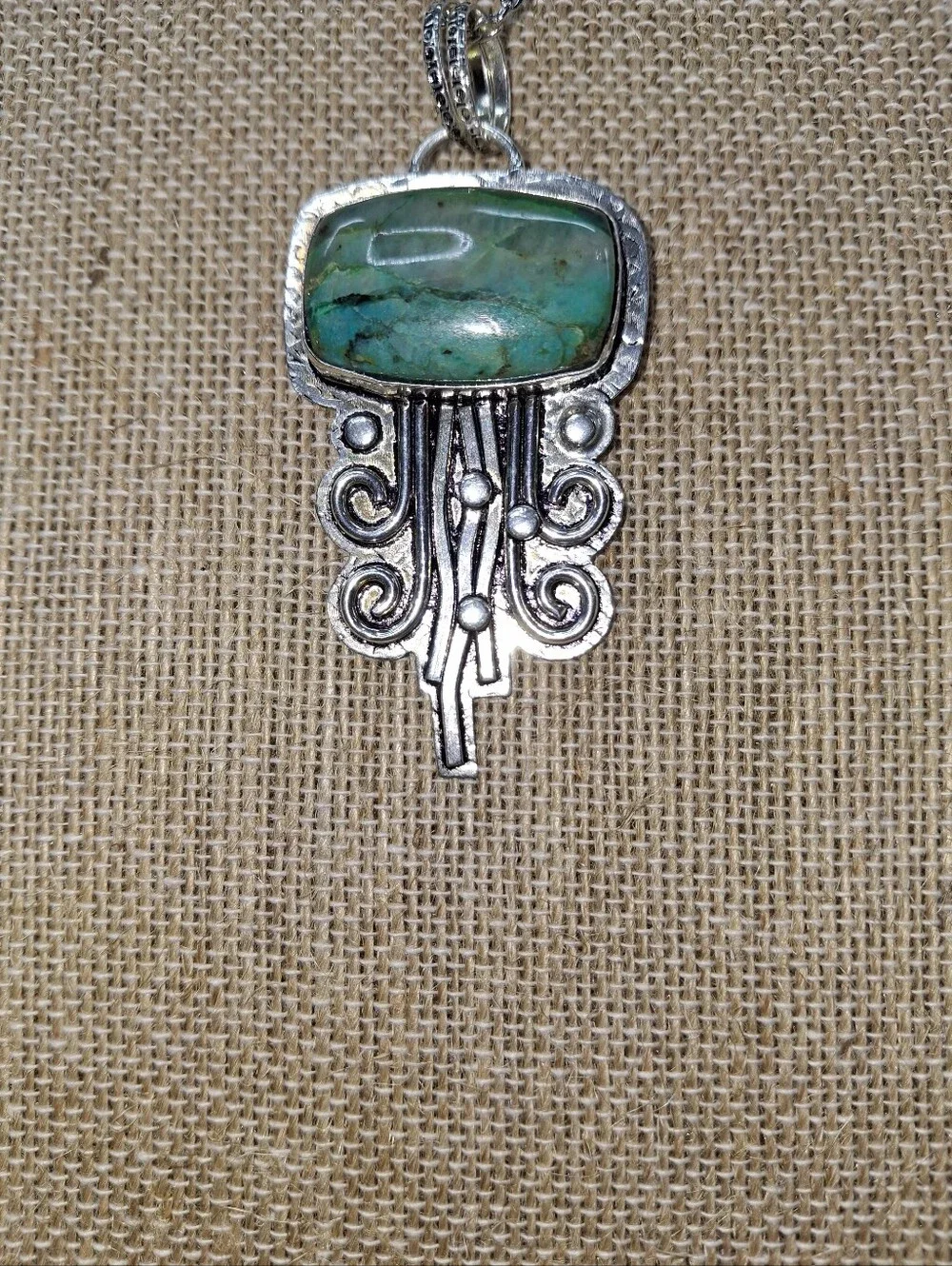 Vintage Stone Pendant Necklace
